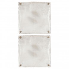 Pair of frosted square glass sconces